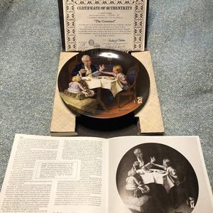 Norman Rockwell collector's plate "The Gourmet"